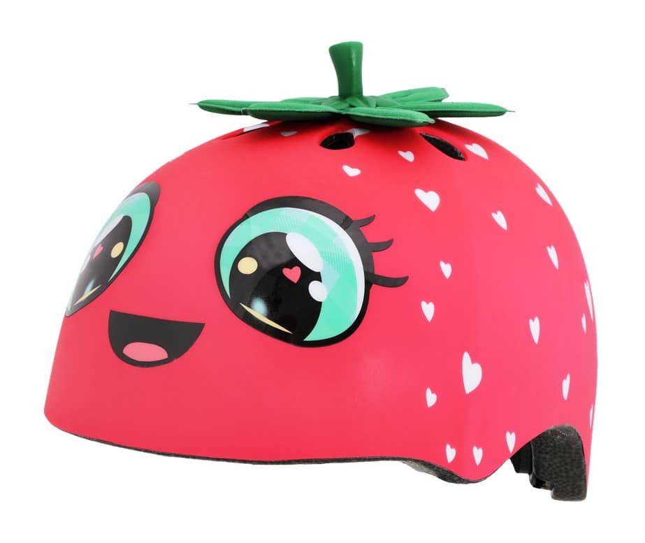Vaikiškas ir jaunimo šalmas RASKULLZ STRAWBABY, dydis XS, mažyliams nuo 3 metų, su pritaikymo sistema (48-52 cm)