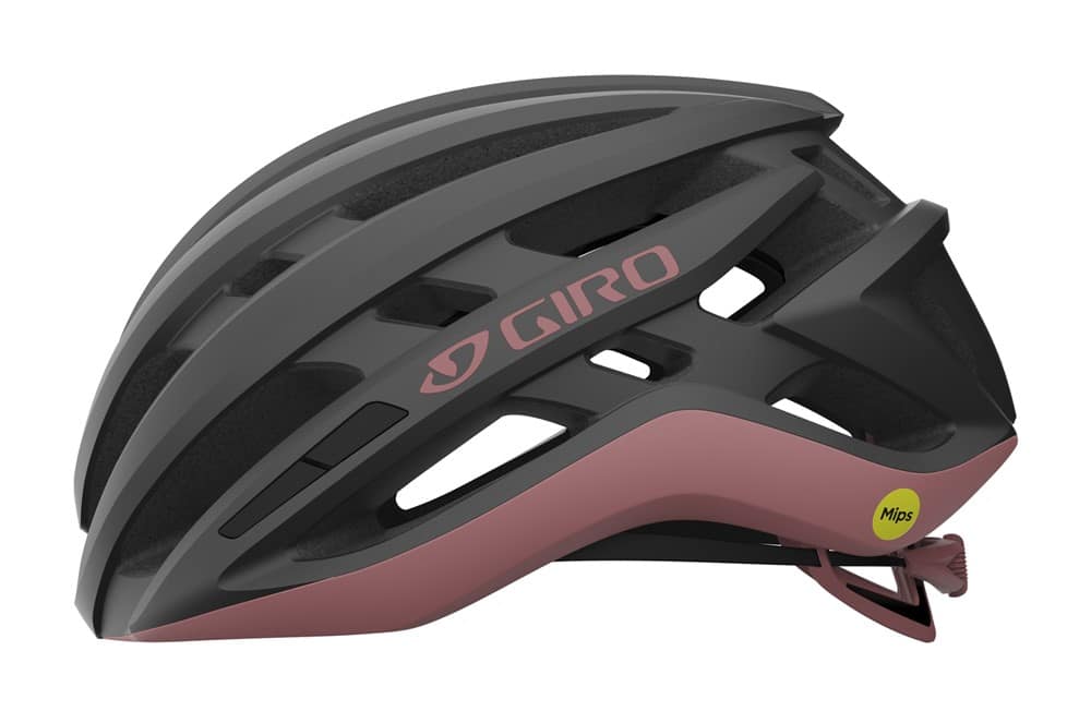 Plento šalmas GIRO AGILIS, matinis metalizuotas anglies ir prigesintos rožinės spalvų, dydis L (59-63 cm)