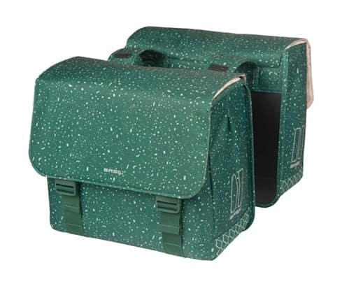 Sakwa podwójna BASIL FLAIR DOUBLE BICYCLE BAG, Universal Bridge System, 35L, Wodoodporna, Green (NEW)