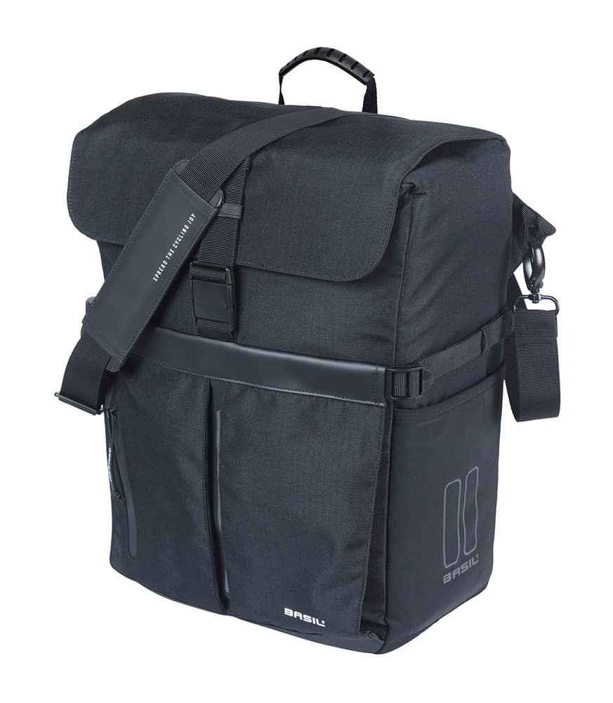 Sakwa pojedyncza BASIL MOVE COMMUTER BICYCLE BAG, MIK HOOKS, 15L, Wodoodporna, Black (NEW)