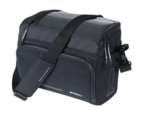 Torba na kierownicę BASIL MOVE HANDLEBAR BAG, KF z adapterem do mocowania, 7-8L, wodoodporna, Czarna (NEW)