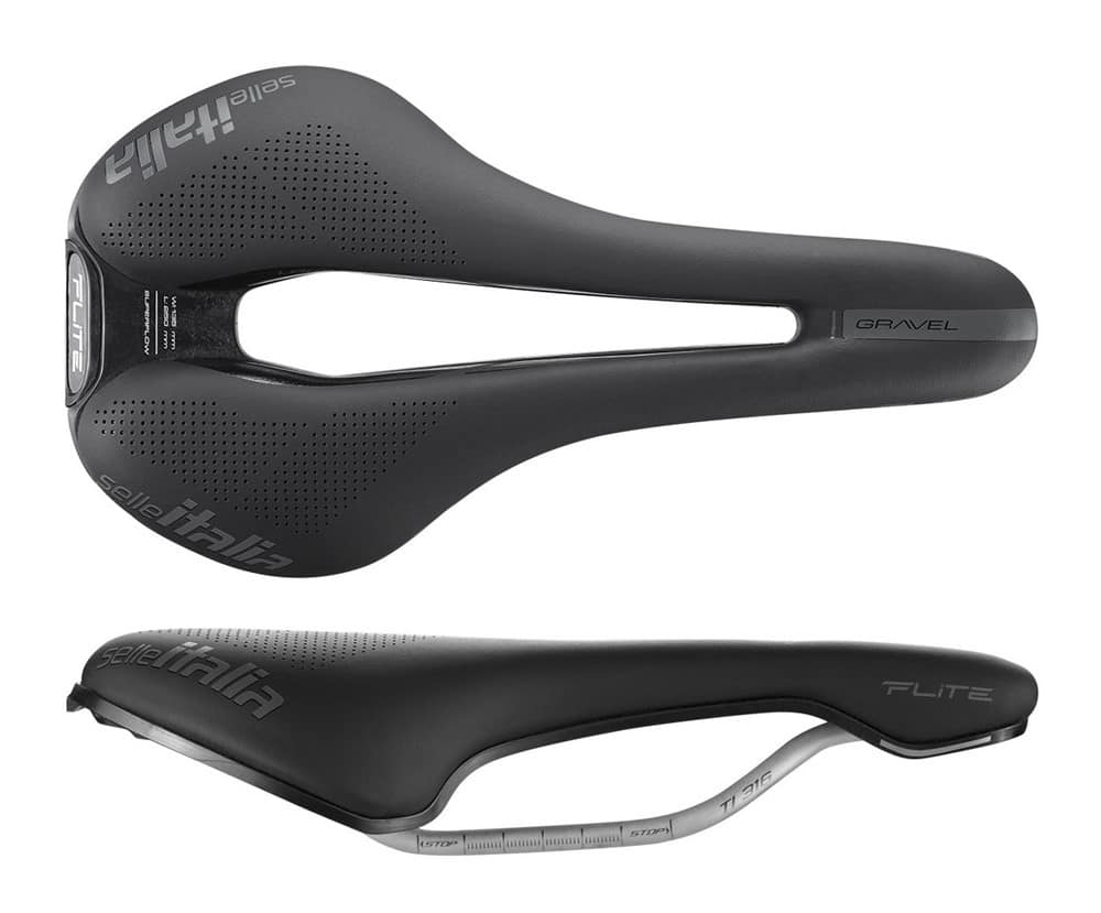 SELLE ITALIA FLITE BOOST GRAVEL TI316 SUPERFLOW S balnelis (ID Match S3), juodas, 228 g