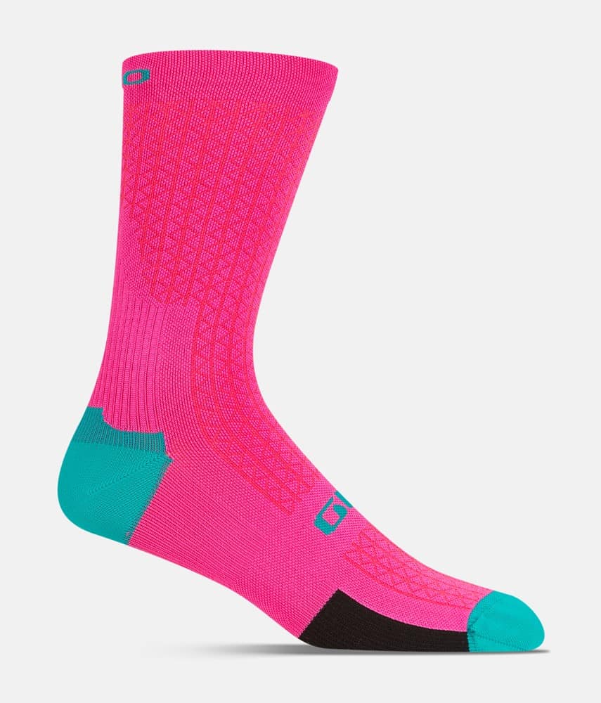 Skarpety GIRO HRC TEAM neon pink roz. L (43-45) (NEW 2025)