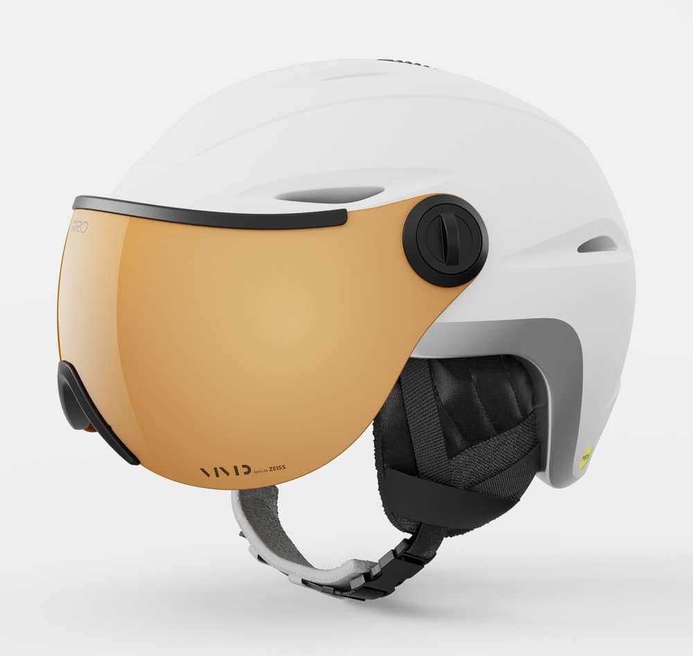 Kask zimowy GIRO ESSENCE MIPS matte white / VIVID copper roz. S (52-55.5 cm) (NEW 2025/2026)