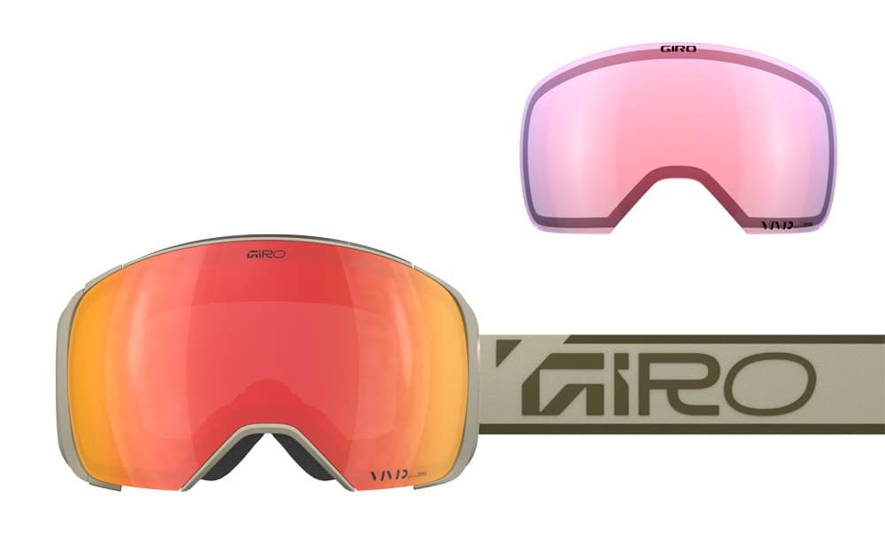 Gogle zimowe GIRO COMP STONE WORDMARK (Szyba lustrzana kolorowa VIVID-Carl Zeiss EMBER 19-42% S2 + Szyba lustrzana kolorowa VIVID-Carl Zeiss INFRARED 43-79% S1) (NEW 2025/2026)