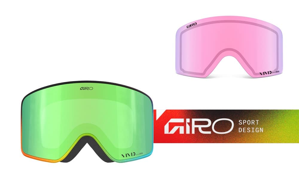 Gogle zimowe GIRO METHOD MULTI FADED (Cylindryczne) (Szyba lustrzana kolorowa VIVID-Carl Zeiss EMERALD 19-42% S2 + Szyba lustrzana kolorowa VIVID-Carl Zeiss INFRARED 58% S1) (NEW 2025/2026)