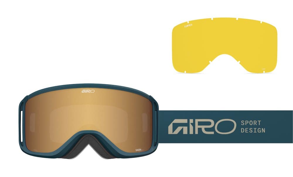 Gogle zimowe GIRO SAGEN PEACOCK STACKED (szyba AMBER GOLD 19-42% S2 + szyba YELLOW 80-99% S0) (NEW 2025/2026)