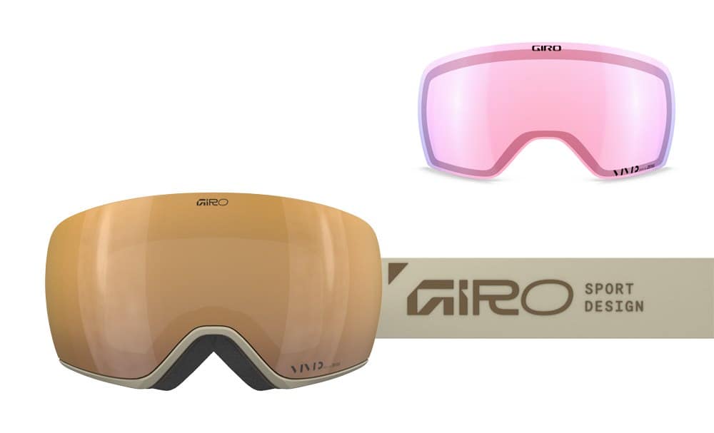Gogle zimowe GIRO ARTICLE II STONE STACKED (Szyba lustrzana kolorowa VIVID-Carl Zeiss PETROL 19-42% S2 + Szyba lustrzana kolorowa VIVID-Carl Zeiss INFRARED 43-79% S1) (NEW 2024/2025) (N/A)