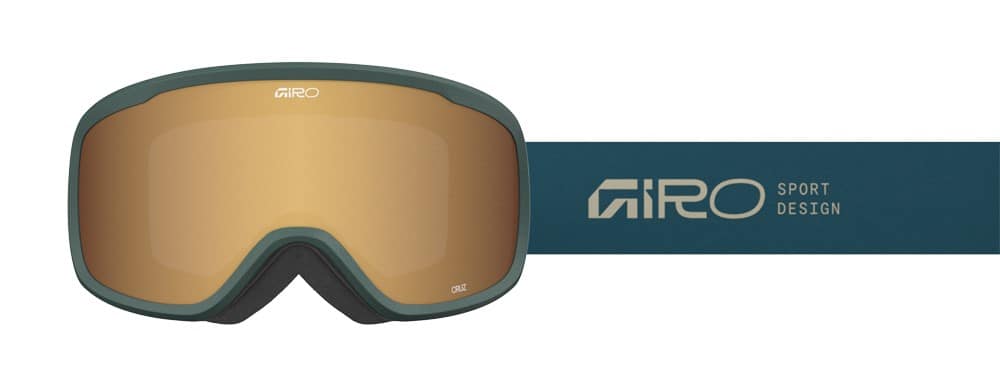 Gogle zimowe GIRO CRUZ FOREST GREEN STACKED (OTG) (Cylindryczne) (Szyba lustrzana kolorowa AMBER GOLD 19-42% S2) (NEW 2025/2026)