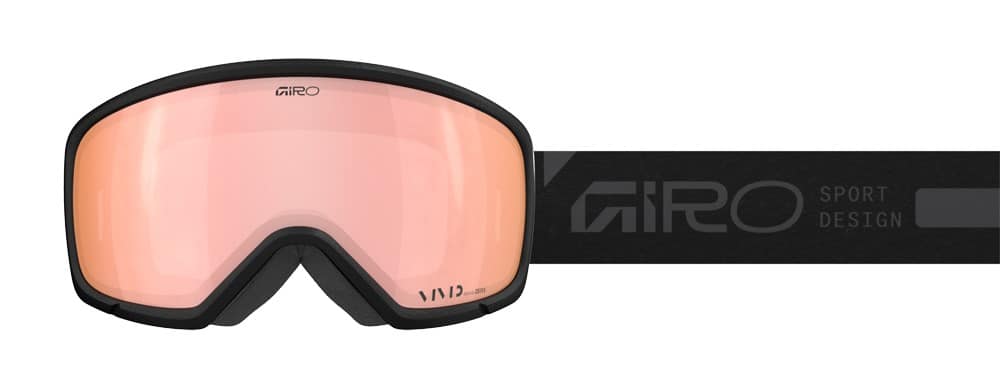 Gogle zimowe GIRO MILLIE BLACK RAILS (Sferyczne) (Szyba lustrzana kolorowa VIVID-Carl Zeiss ROSE GOLD 19-42% S2) (NEW 2025/2026).