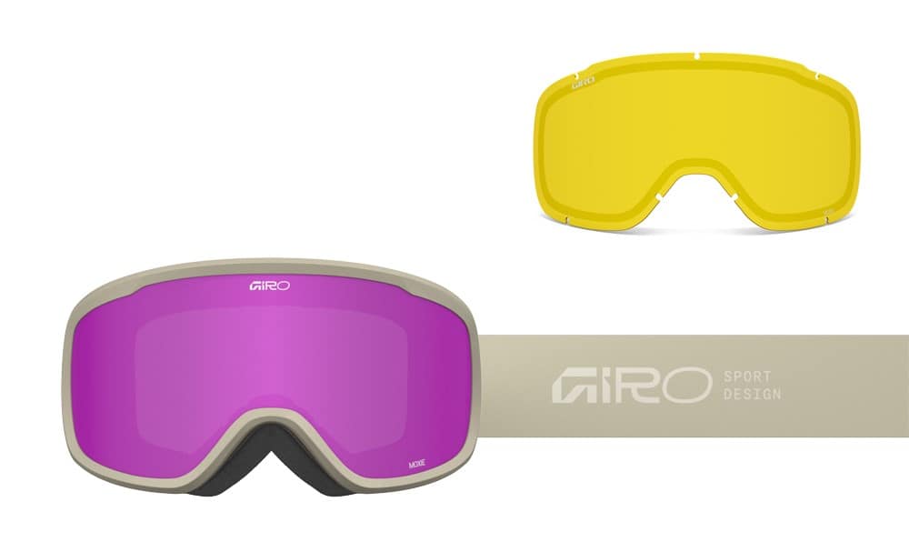 Gogle zimowe GIRO MOXIE STONE STACKED (Cylindryczne) (szyba AMBER PINK 19-42% S2 + YELLOW 80-99% S0) (NEW 2025/2026).