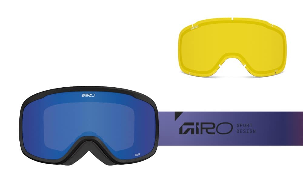 Gogle zimowe GIRO ROAM RED/BLUE FADED (OTG) (Cylindryczne) (szyba GREY COBALT 8-18% S3 + YELLOW 80-99% S0) (NEW 2025/2026)