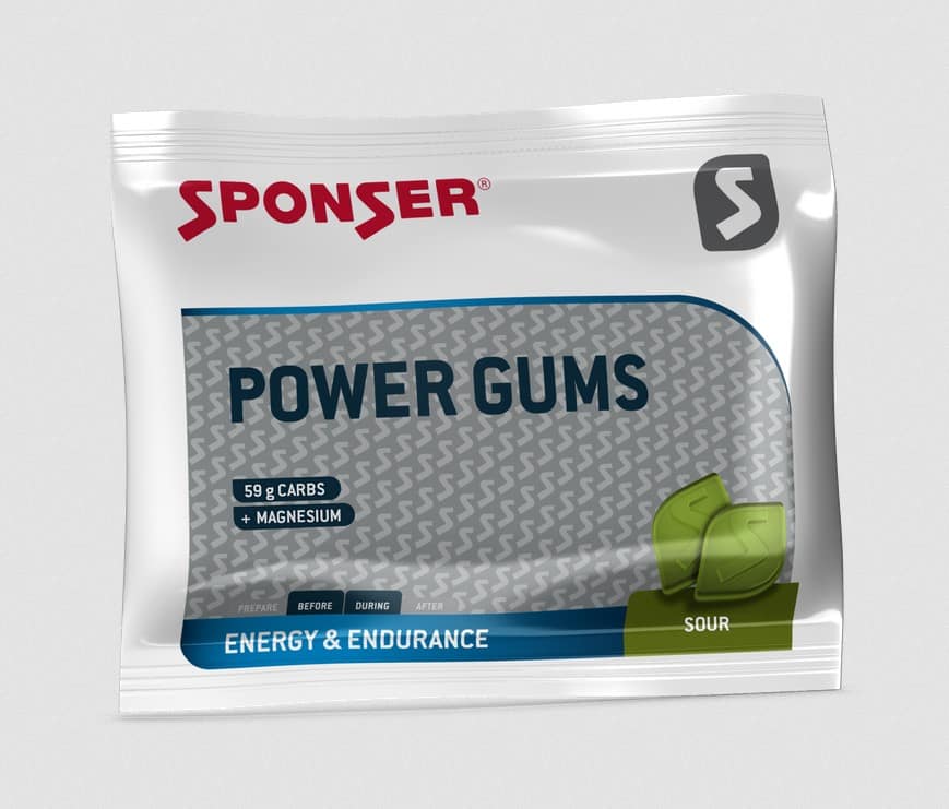 Gumy energetyczne SPONSER POWER GUMS sour łagodny octowo-kwaśny paczka 75g (NEW).