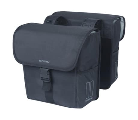 Sakwa podwójna BASIL GO DOUBLE BAG 32L, Universal Bridge System, solid black (NEW)