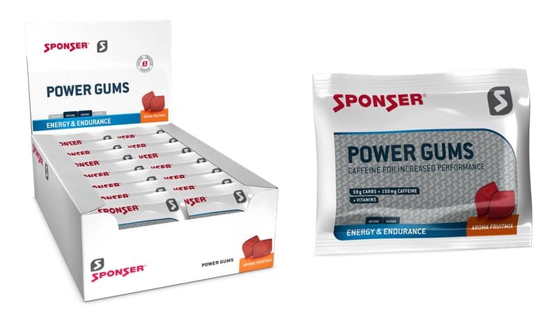 Gumy energetyczne SPONSER POWER GUMS mix owoców (pudełko 20 saszetek x 75g) (NEW)
