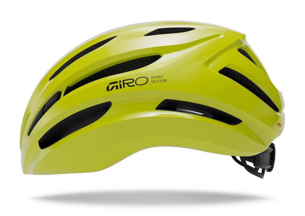 Plento šalmas GIRO ISODE MIPS II, blizgus didelio matomumo geltonas, dydis universalus (54-61 cm)