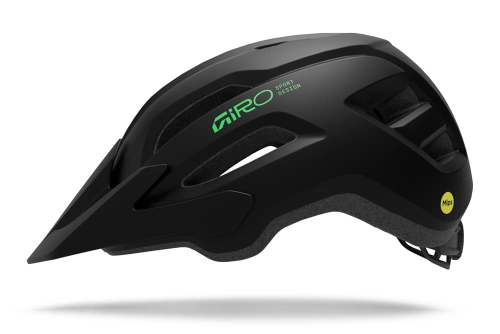 Kask dziecięcy juniorski GIRO FIXTURE II MIPS matte black/vivid green roz. Uniwersalny (50-57 cm) (NEW 2026)