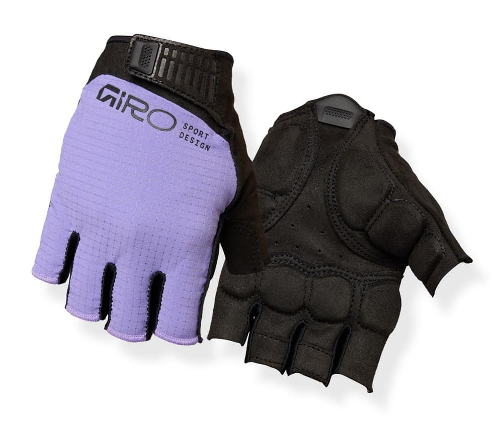 Moteriškos GIRO TESSA II GEL dviratininko pirštinės trumpais pirštais, blankiai violetinės, dydis M (delno apimtis 170–189 mm / delno ilgis 170–184 mm)