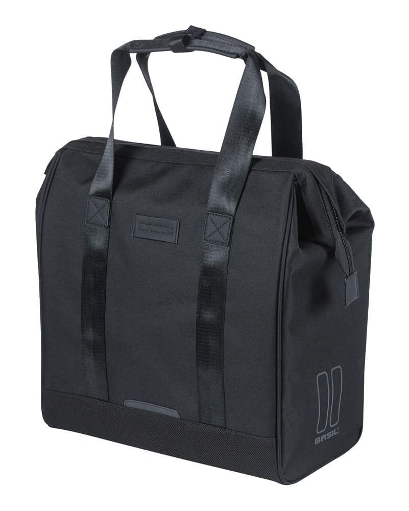 Sakwa pojedyncza BASIL GRAND BICYCLE SHOPPER 23L, MIK Hooks System, black (NEW 2026)