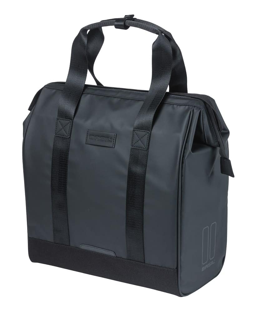 Sakwa pojedyncza BASIL GRAND TARPAULIN BICYCLE SHOPPER 23L, MIK Hooks System, wodoodporna black (NEW 2026)