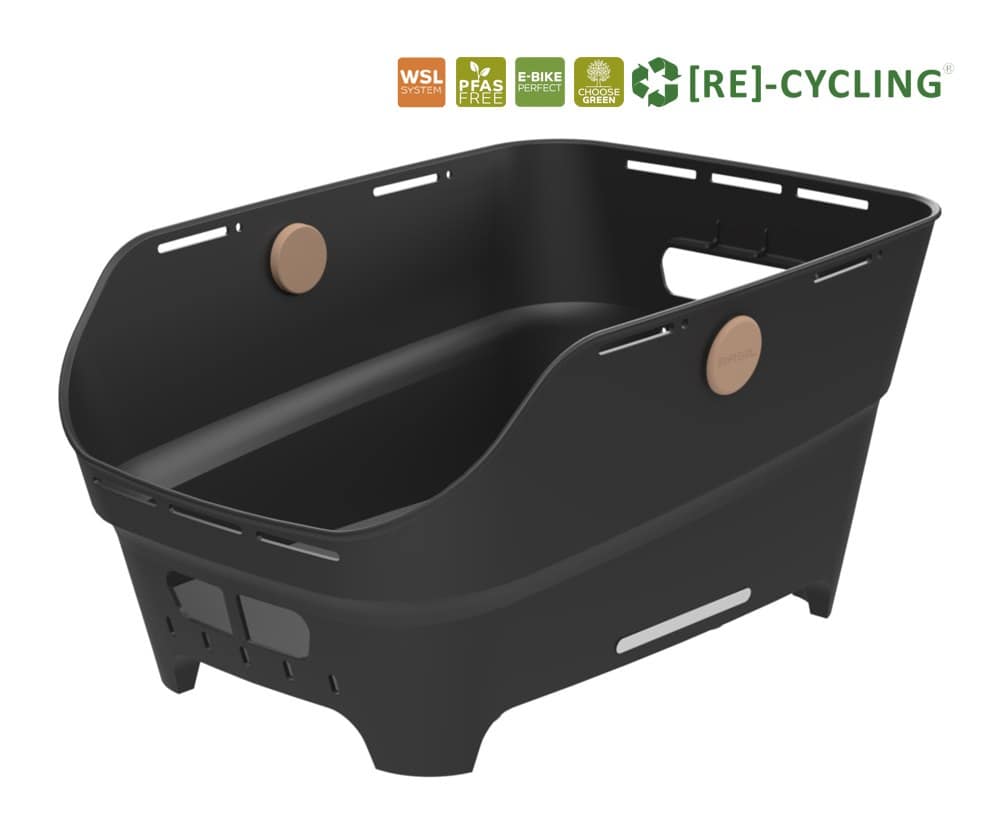 Kosz tylny na bagażnik BASIL CENTO NEO rear bicycle basket, 21L WSL System, black (NEW 2026)