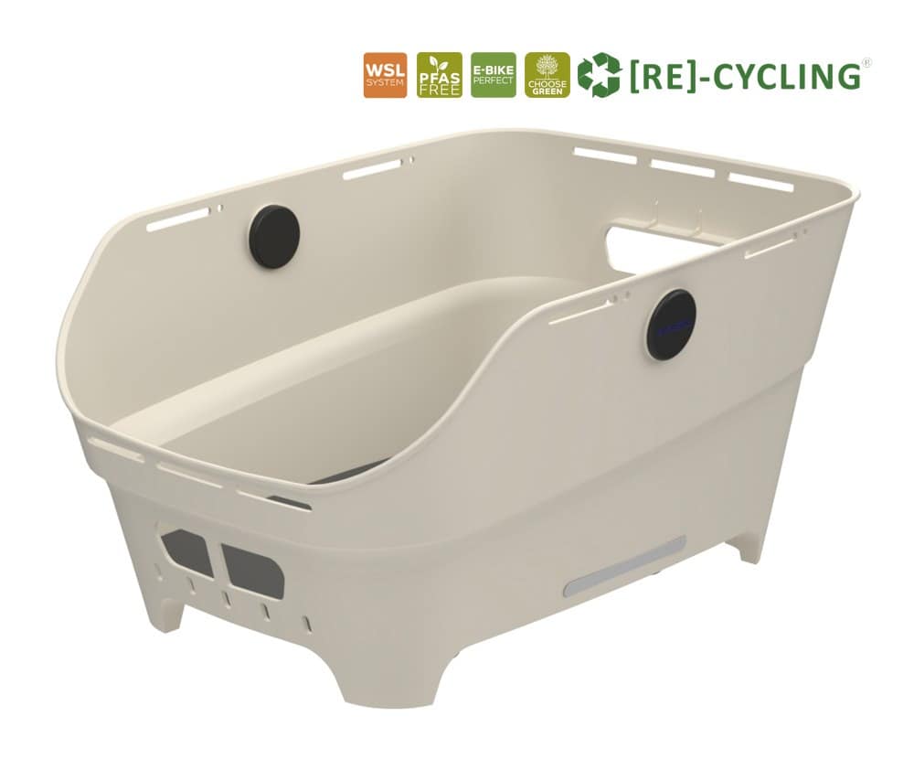 Kosz tylny na bagażnik BASIL CENTO NEO rear bicycle basket, 21L WSL System, off-white (NEW 2026)