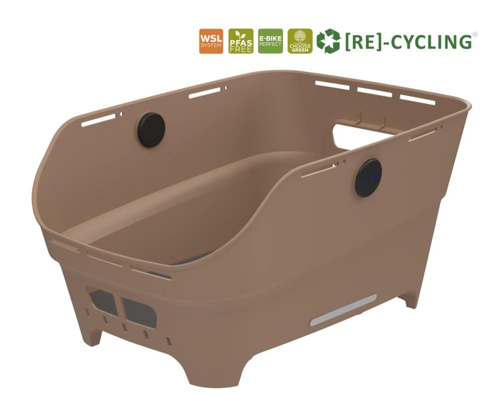 Kosz tylny na bagażnik BASIL CENTO NEO rear bicycle basket, 21L WSL System, sand (NEW 2026)