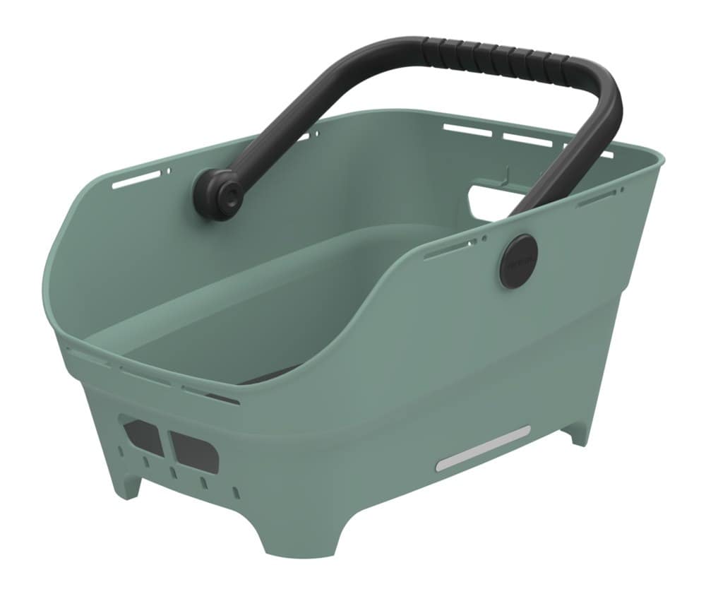 Kosz tylny na bagażnik BASIL CENTO NEO rear bicycle basket, 21L MultiSystem NX, silvergreen (NEW 2026)