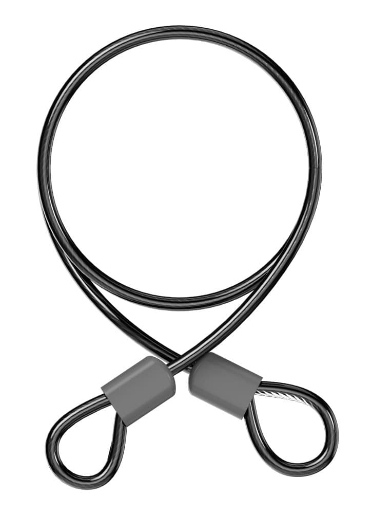 Linka do zapięcia rowerowego BLACK X TITAN CABLE, Wymiary: 120cm x 10mm, Czarna (NEW 2026)