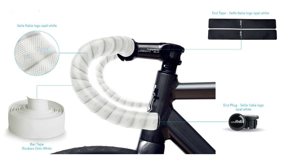 Owijka na kierownicę SELLE ITALIA SE OPAL WHITE, 2,5mm, 30x2000mm, Edycja Limitowana, 130g (NEW)