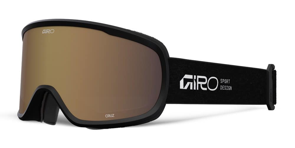 Gogle zimowe GIRO CRUZ BLACK STACKED (OTG) (Cylindryczne) (Szyba lustrzana kolorowa AMBER ROSE 19-43% S2) (NEW 2026/2027)