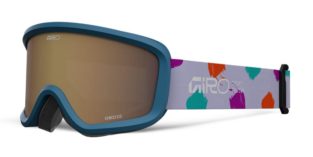 Gogle zimowe juniorskie GIRO CHICO 2.0 AR40 TEAL PAINTED (OTG) (Cylindryczne) (Szyba lustrzana kolorowa AMBER ROSE 19-43% S2) (NEW 2026/2027)