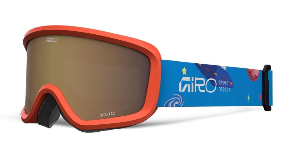 Gogle zimowe juniorskie GIRO CHICO 2.0 AR40 BLUE ROCKET (OTG) (Cylindryczne) (Szyba lustrzana kolorowa AMBER ROSE 19-43% S2) (NEW 2026/2027)