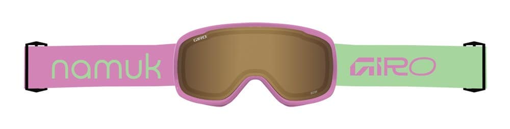 Gogle zimowe juniorskie GIRO CHICO 2.0 AR40 TAFFY/PARADISE NAMUK (OTG) (Cylindryczne) (Szyba bez powłoki lustrzanej kolorowa AMBER ROSE 19-43% S2) (NEW 2026/2027)