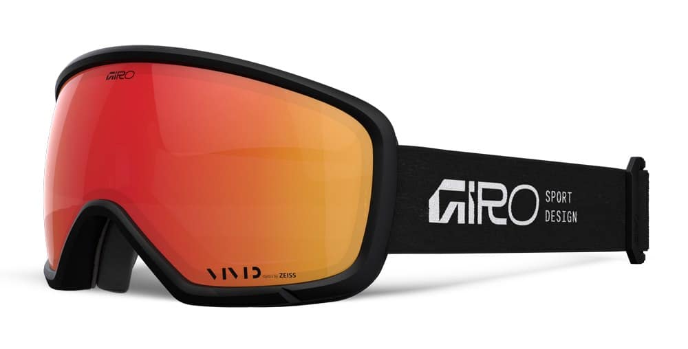 Gogle zimowe GIRO RINGO BLACK STACKED (OTG) (Sferyczne) (Szyba lustrzana kolorowa VIVID-Carl Zeiss EMBER 19-43% S2) (NEW 2026/2027)
