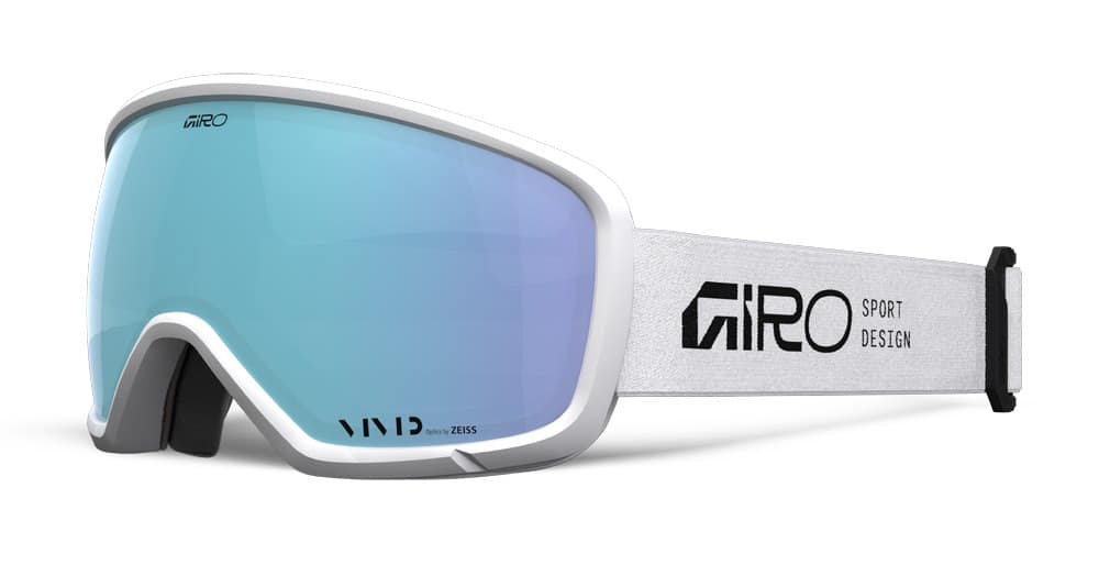 Gogle zimowe GIRO RINGO WHITE STACKED (OTG) (Sferyczne) (Szyba lustrzana kolorowa VIVID-Carl Zeiss ROYAL 19-43% S2) (NEW 2026/2027)
