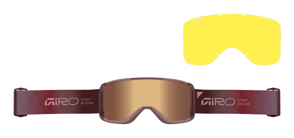 Gogle zimowe GIRO ROAM DARK MAROON FADED (szyba AMBER GOLD 19-43% S2 + YELLOW 84% S0) (NEW 2026/2027)