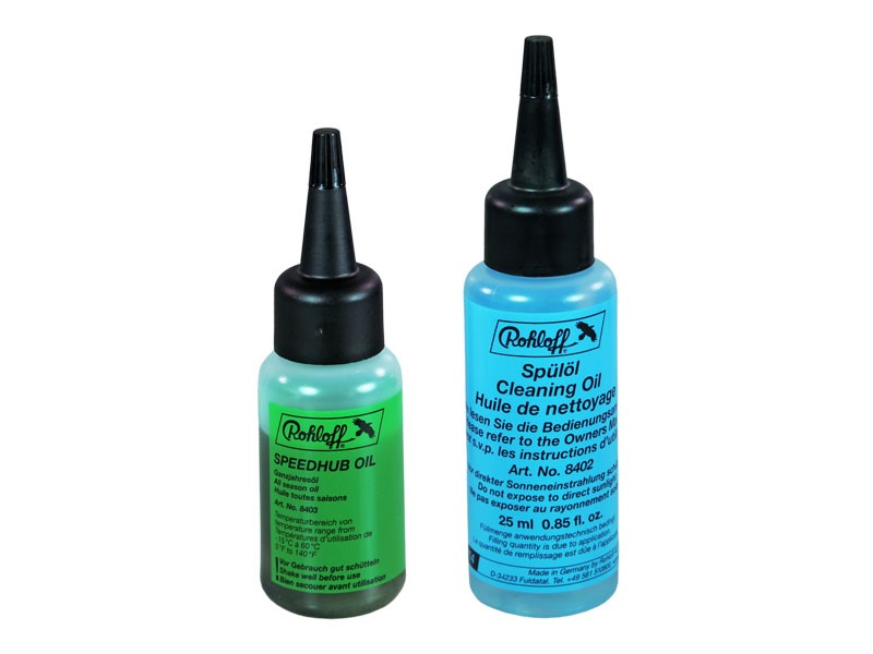 Zestaw olejów piasty na 1x wymianę ROHLOFF OIL OF SPEEDHUB 500/14 - SET FOR 1x OIL CHANGE (Olej czyszczący 25ml + Olej całoroczny 12,5ml/1 Wymiana) (NEW)