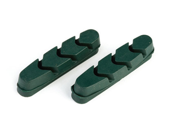 Wkładki klocków hamulcowych CLARKS CP221 dla Shimano/Campagnolo, 52mm, Do obręczy ceramicznych, Szosa, Zielone (DWZ)