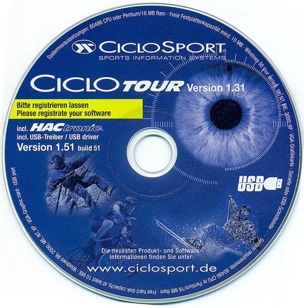 Oprogramowanie CICLOSPORT CICLO TOUR (WYPRZEDAŻ -60%)