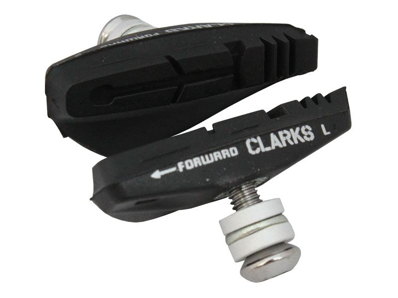 Klocki hamulcowe V-brake CLARKS CPS250 ELITE INTEGRATED ROAD PADS, Dla Shimano/Sram/Tektro, 55mm, Warunki Suche i Mokre, Szosa, Czarne (NEW)
