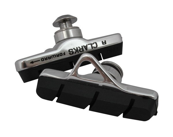 Klocki hamulcowe V-brake CLARKS CPS461 ELITE ROAD PADS, Dla Shimano/Sram/Tektro/Campagnolo, 55mm, Warunki Suche, Szosa, Obudowa srebrna (NEW)