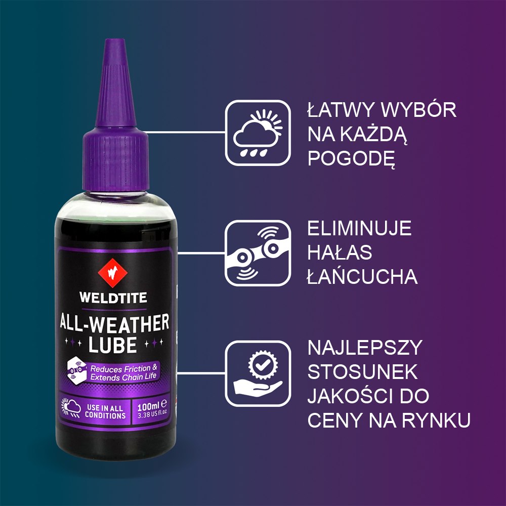 Olej do łańcucha WELDTITE ALL-WEATHER LUBE 100ml (warunki suche i mokre) (NEW)