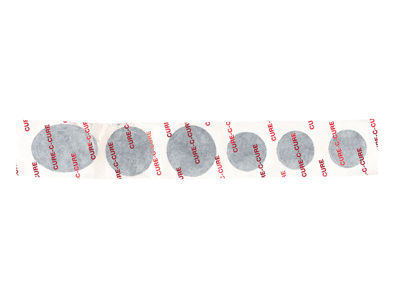 Zestaw łatek ze stożkowym profilem do dętek WELDTITE Cure-C-Cure Cycle Repair Strip (Blister 6x Łatka), Pudełko 50szt. (NEW).