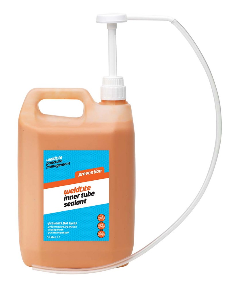 Vidinių padangų sandariklis WELDTITE INNER TUBE SEALANT 5L + pompa (NAUJIENA)
