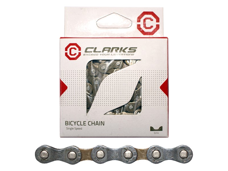 Łańcuch rowerowy CLARKS C410, 1-rzędowy Single Speed, 112 ogniw + Spinka, 1/2"x1/8" (NEW)