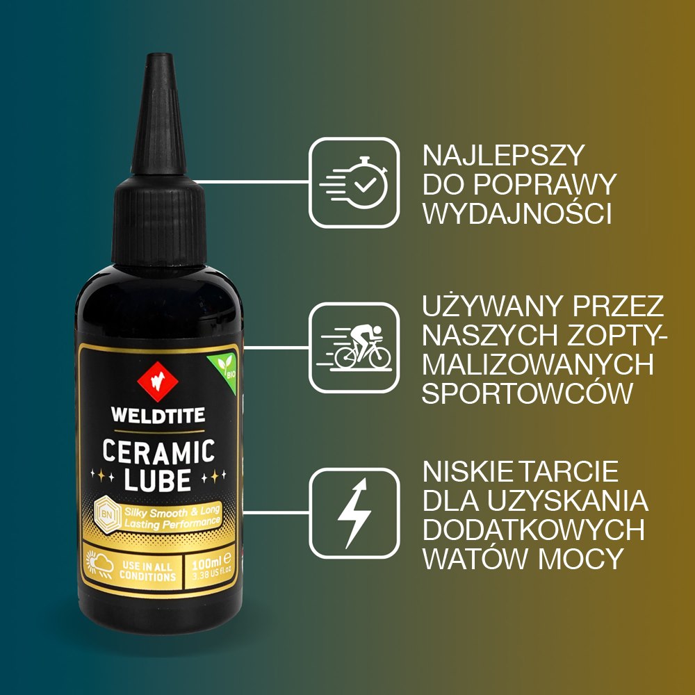Olej ceramiczny do łańcucha WELDTITE CERAMIC LUBE 100ml (warunki suche i mokre) (NEW)