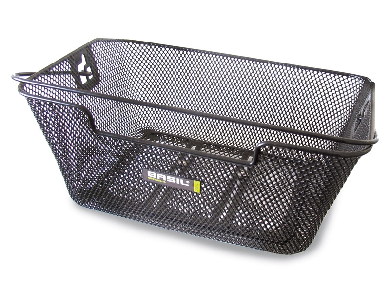 Kosz tylny na bagażnik  BASIL CAPRI FLEX + haczyki mocujące Bottom hooks, stalowy czarny (NEW)