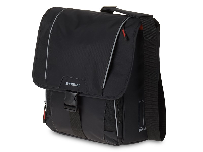 Sakwa pojedyncza BASIL SPORT DESIGN COMMUTER BAG 18L, tablet/notebook, Hook On System, wodoodporna black (WYPRZEDAŻ -50%)