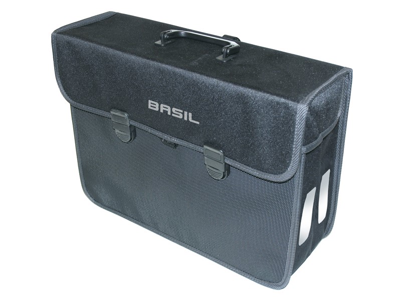 Sakwa pojedyncza BASIL MALAGA XL 17L, mocowanie na haki Hook-On System, wodoodporna czarna (WYPRZEDAŻ -50%)